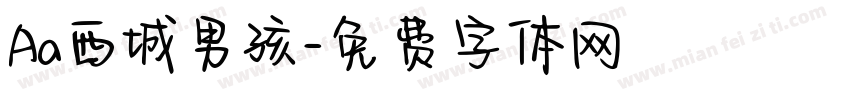 Aa西城男孩字体转换