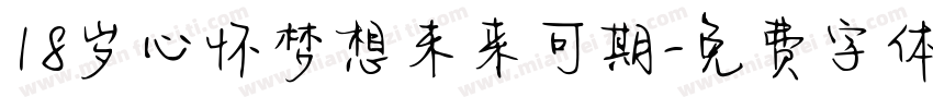 18岁心怀梦想未来可期字体转换