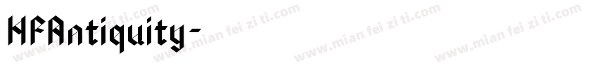 HFAntiquity字体转换