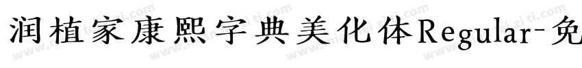 润植家康熙字典美化体Regular字体转换