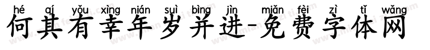 何其有幸年岁并进字体转换