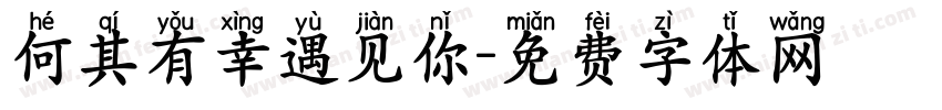 何其有幸遇见你字体转换