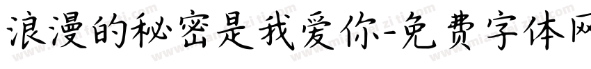 浪漫的秘密是我爱你字体转换