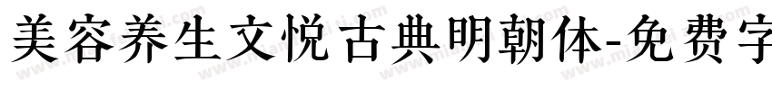 美容养生文悦古典明朝体字体转换