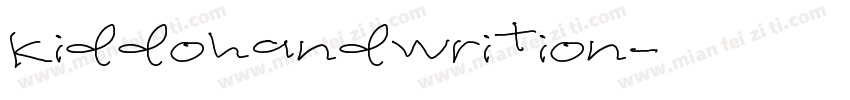 kiddohandwrition字体转换