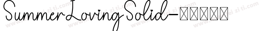 SummerLovingSolid字体转换