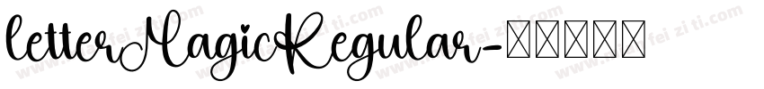 letterMagicRegular字体转换