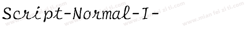 Script-Normal-I字体转换