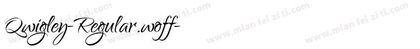 Qwigley-Regular.woff字体转换