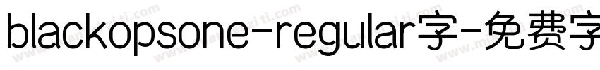 blackopsone-regular字字体转换