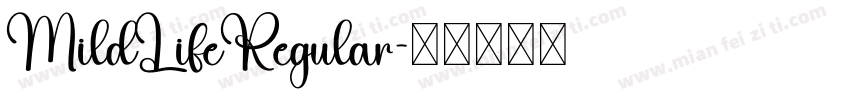 MildLifeRegular字体转换