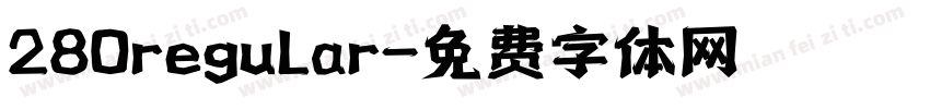 280regular字体转换