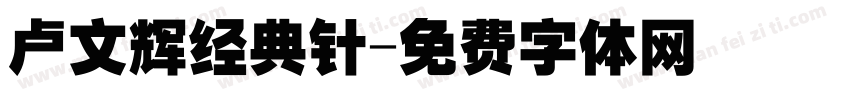 卢文辉经典针字体转换