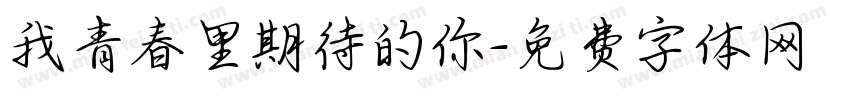 我青春里期待的你字体转换