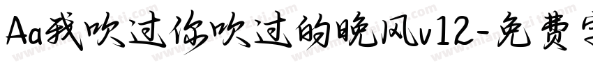 Aa我吹过你吹过的晚风v12字体转换