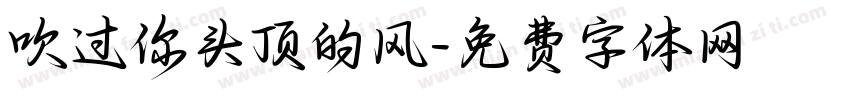 吹过你头顶的风字体转换
