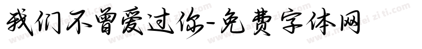 我们不曾爱过你字体转换