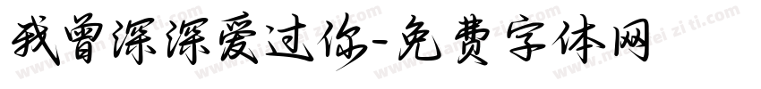 我曾深深爱过你字体转换