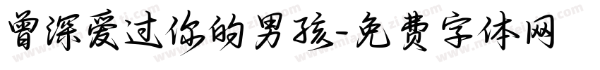 曾深爱过你的男孩字体转换