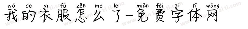 我的衣服怎么了字体转换
