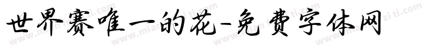 世界赛唯一的花字体转换