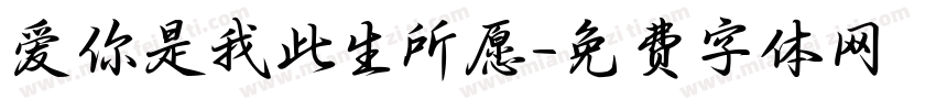 爱你是我此生所愿字体转换