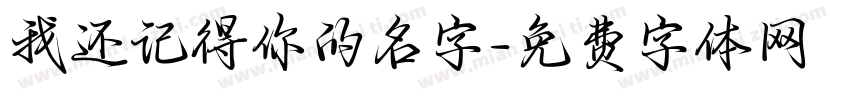 我还记得你的名字字体转换