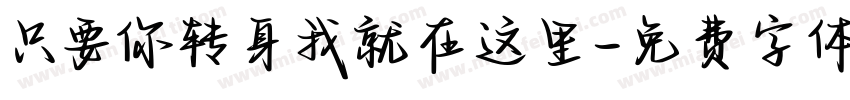 只要你转身我就在这里字体转换