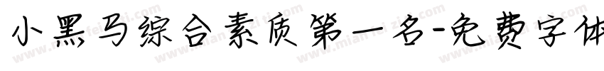 小黑马综合素质第一名字体转换
