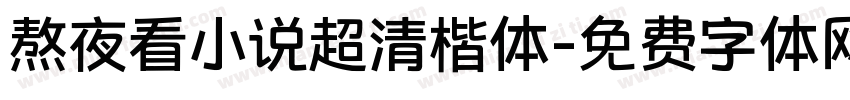 熬夜看小说超清楷体字体转换