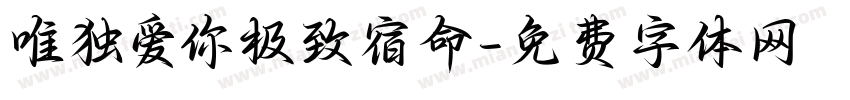唯独爱你极致宿命字体转换