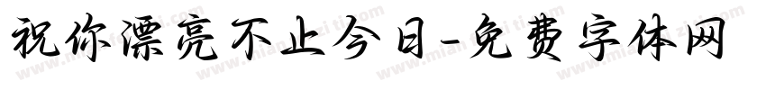 祝你漂亮不止今日字体转换