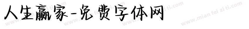 人生赢家字体转换