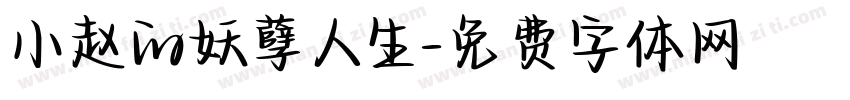 小赵的妖孽人生字体转换