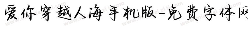 爱你穿越人海手机版字体转换