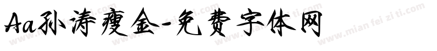 Aa孙涛瘦金字体转换