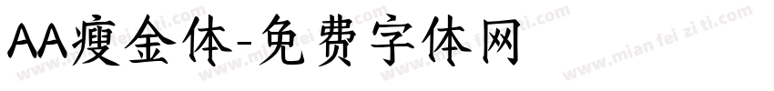 AA瘦金体字体转换