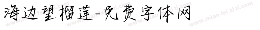 海边望榴莲字体转换