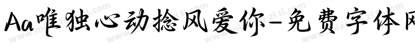 Aa唯独心动捻风爱你字体转换