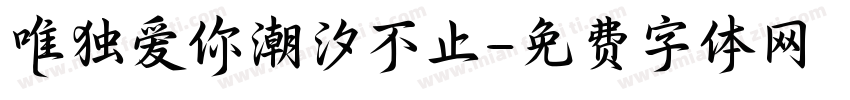 唯独爱你潮汐不止字体转换