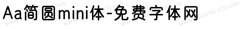 Aa简圆mini体字体转换