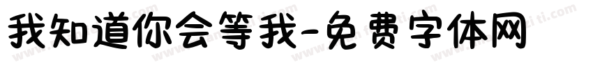 我知道你会等我字体转换
