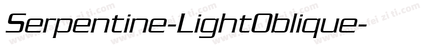 Serpentine-LightOblique字体转换