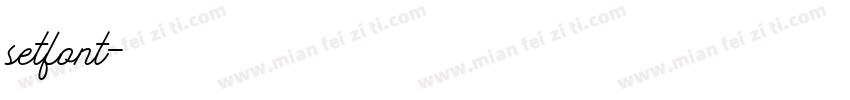 setfont字体转换