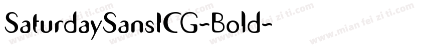 SaturdaySansICG-Bold字体转换