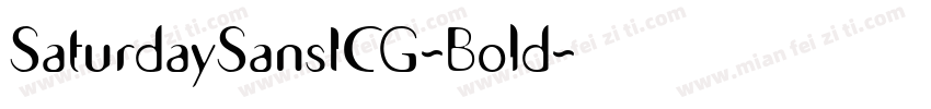 SaturdaySansICG-Bold字体转换