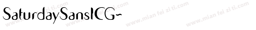SaturdaySansICG字体转换