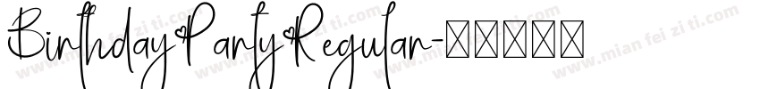 BirthdayPartyRegular字体转换