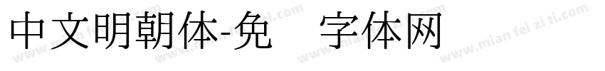 中文明朝体字体转换