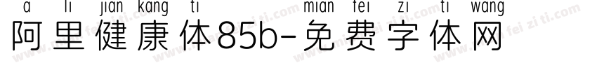 阿里健康体85b字体转换